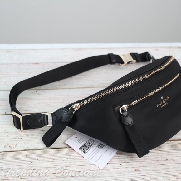 NWT Kate Spade Chelsea Nylon Belt Bag Fanny Pack in Black - Picture 4 of 11